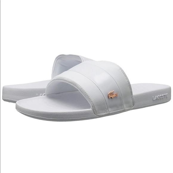 lacoste fraisier slides black